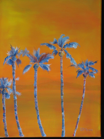 Blue Palms 12X16 SOLD