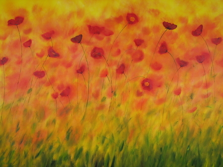 Dancing Poppies 48X60 SOLD