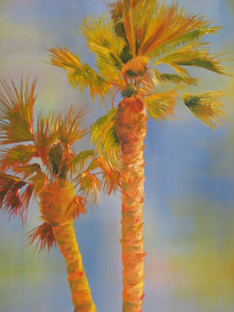 Pink Palms 18X48